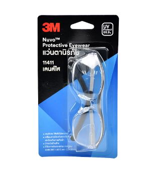 3M 11411 แว่นตา NUVO เลนส์ใส (แพ็คพลาสติก)